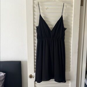 Elegant Black Spaghetti Strap Dress